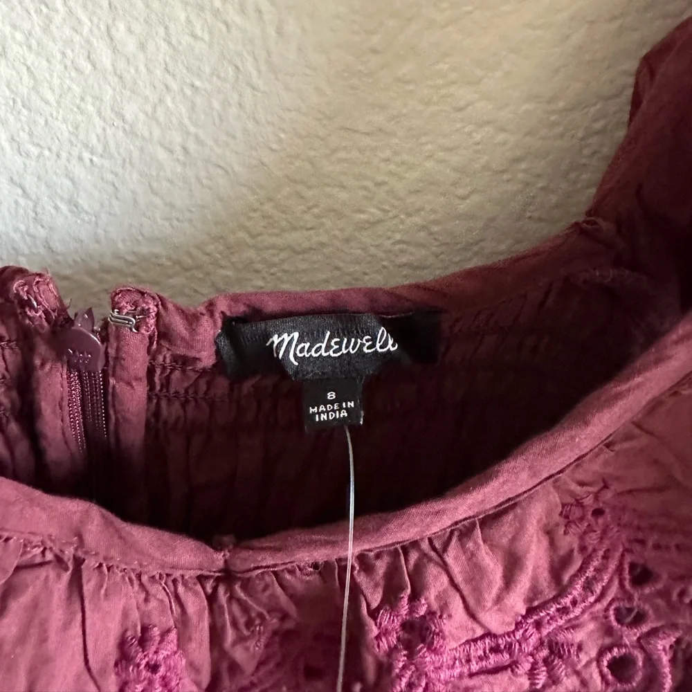 Madewell Burgundy Midi Dress - Picture 5 of 11